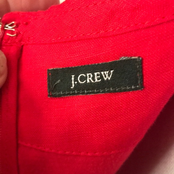 J Crew tiered linen red midi dress EUC - Picture 6 of 6